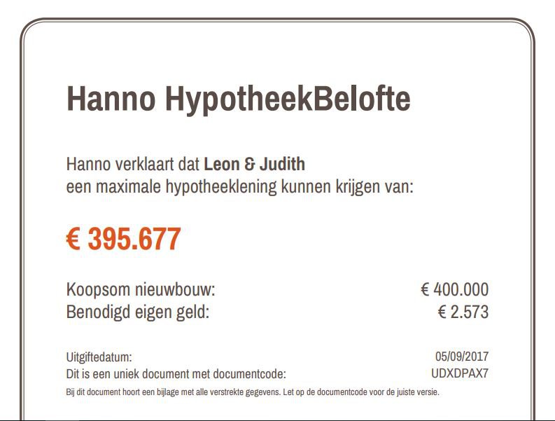 HypotheekBelofte demo